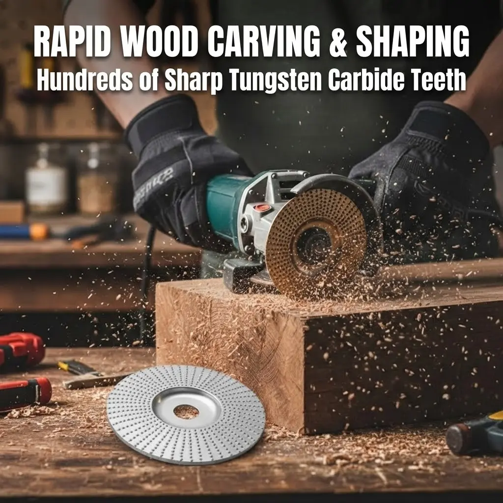 New Upgraded Woodworking Sanding Discs, Angle Grinder Cutting Wheel Attachment, Creative Furniture Making, DIY Wood Projects, Garden Fence Repair
