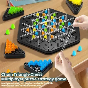 140-Piece Triangle Chess Strategy Game Set, Multiplayer Psychological Challenge, Family Gathering Activity, Enhances Analytical Skills, Strategy Board Games