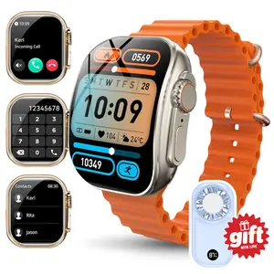 W&O Smart Watch, 2.02" HD screen with wireless calling. 100+ sports modes for fitness & health tracking. Real-time call, message and app reminders, sensitive touch control. Compatible with Phone, sleek wearable watch, perfect daily wear and fall gift.