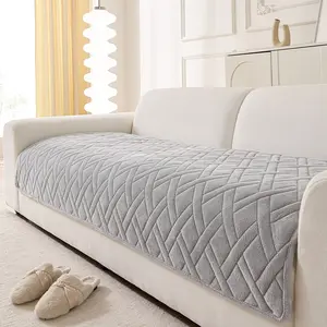 1pc Fashion Minimalist Sofa Cushion Cover, Ultrasonic Design, Scratch-Resistant, Dustproof, Pet-Friendly, All Seasons, Washable Couch Slipcover, Sofa Covers Washable