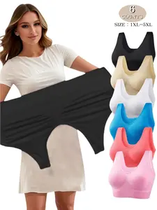 Women's Plus Size Wireless Push-Up Shockproof Bra, Backless Hollow Out Design, Medium Support, Casual Crop Top, All Seasons Underwear, Style