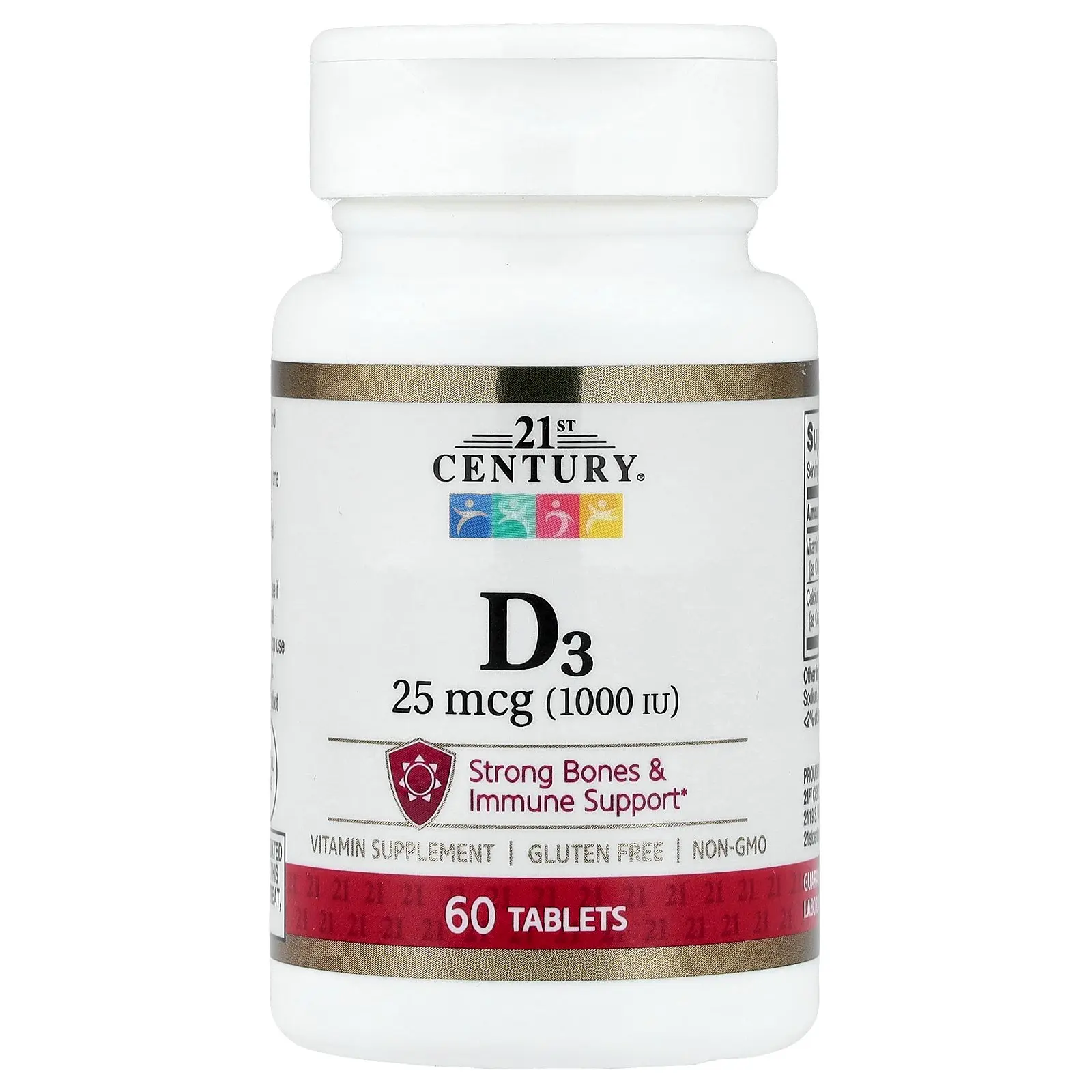 21st Century D3, 60 Tablets
