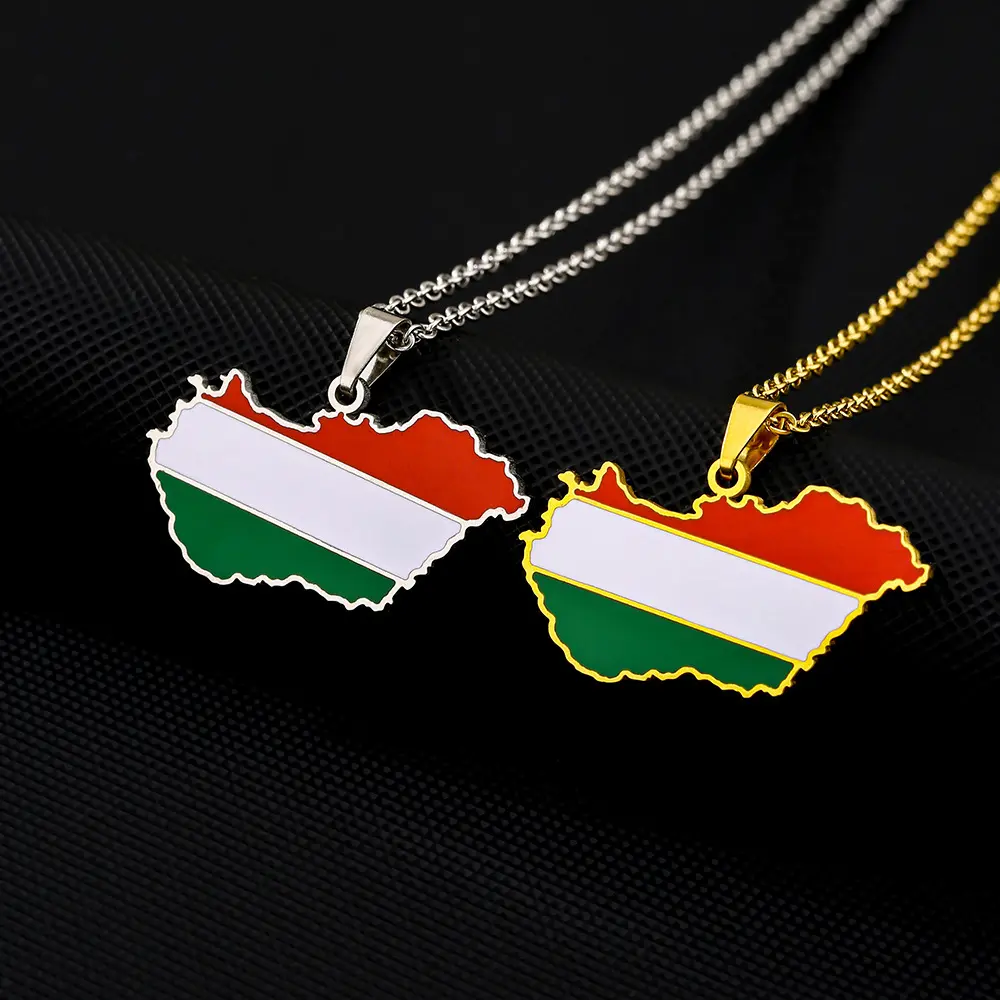Hungarian Ethnic Geometric Pendant Stainless Steel Necklace, Casual Jewelry for Female/Male, Ideal for Birthday, Valentine's Day Gifting, Adults, Elegant