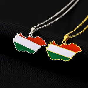 Hungarian pendant stainless steel necklace ethnic style women's geometric men's and women's jewelry