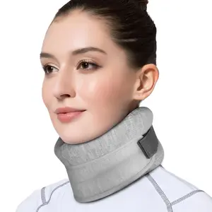 Neck Brace for Neck Pain and Support, Soft neck brace cervical collar for Women & Men, Neck support with support Pad, neck braces for sleeping, Relieves Pain and Spine Pressure(Gray,3.7inch)