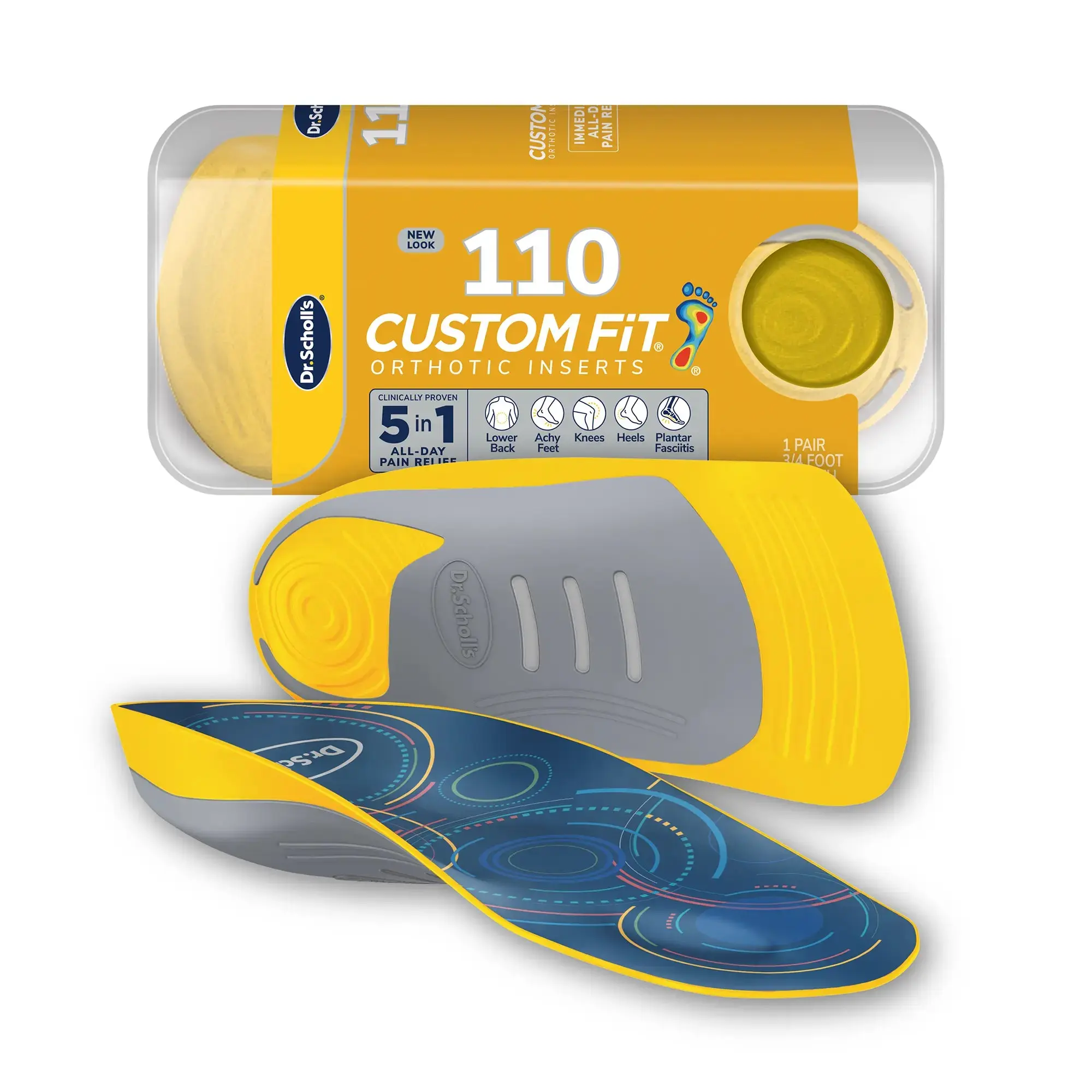 Custom FiT® Pain Relief Orthotic Inserts 3/4 Length Custom FiT® Pain Relief Orthotic Inserts 3/4 Length