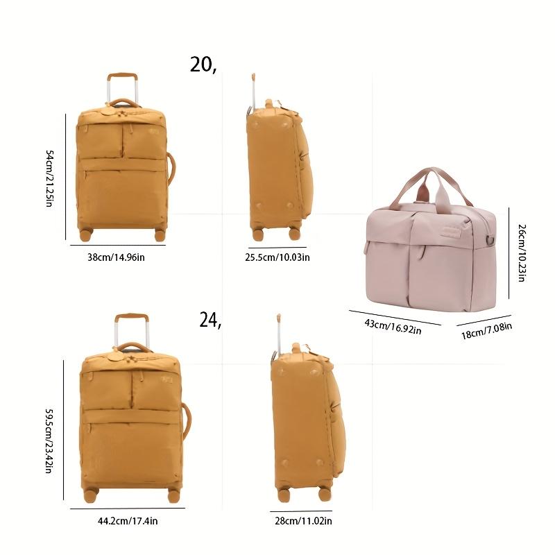 [2pcs Multi-Purpose Bag Set] 2pcs Multi-Purpose Suitcase Shoulder Bag Set Men And Women Multi-Function Sports Shoulder Bag Fitness Bag Men's Travel Bag Ultra-Light Large Capacity 24-Inch Suitcase Silent Universal Wheel Trolley Suitcase 20-Inch Cabin Suitc