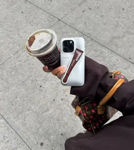 Rhode Stylish Protective Phone Case with Integrated Lip Balm Holder for iPhone 11 12 13 14 15 16 17, Makeup Style Back Cover, Handy Beauty Phone Case for Daily Use