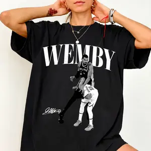 Wemby Shoves Brunson Shirt, Vintage Sports Graphic T-Shirt
