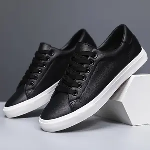 [Classic Men's Sneakers] Comfortable Classic Men's Sneakers - Lace-Up Casual Shoes - Sporty Simple Style, Versatile Fashion, Black & White Options Boy Closed