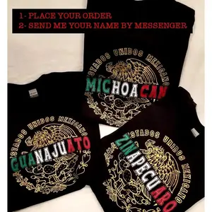 Mexico Flag Custom Name Tee, Personalized Mexican Short Sleeve For Family Matching Outfits