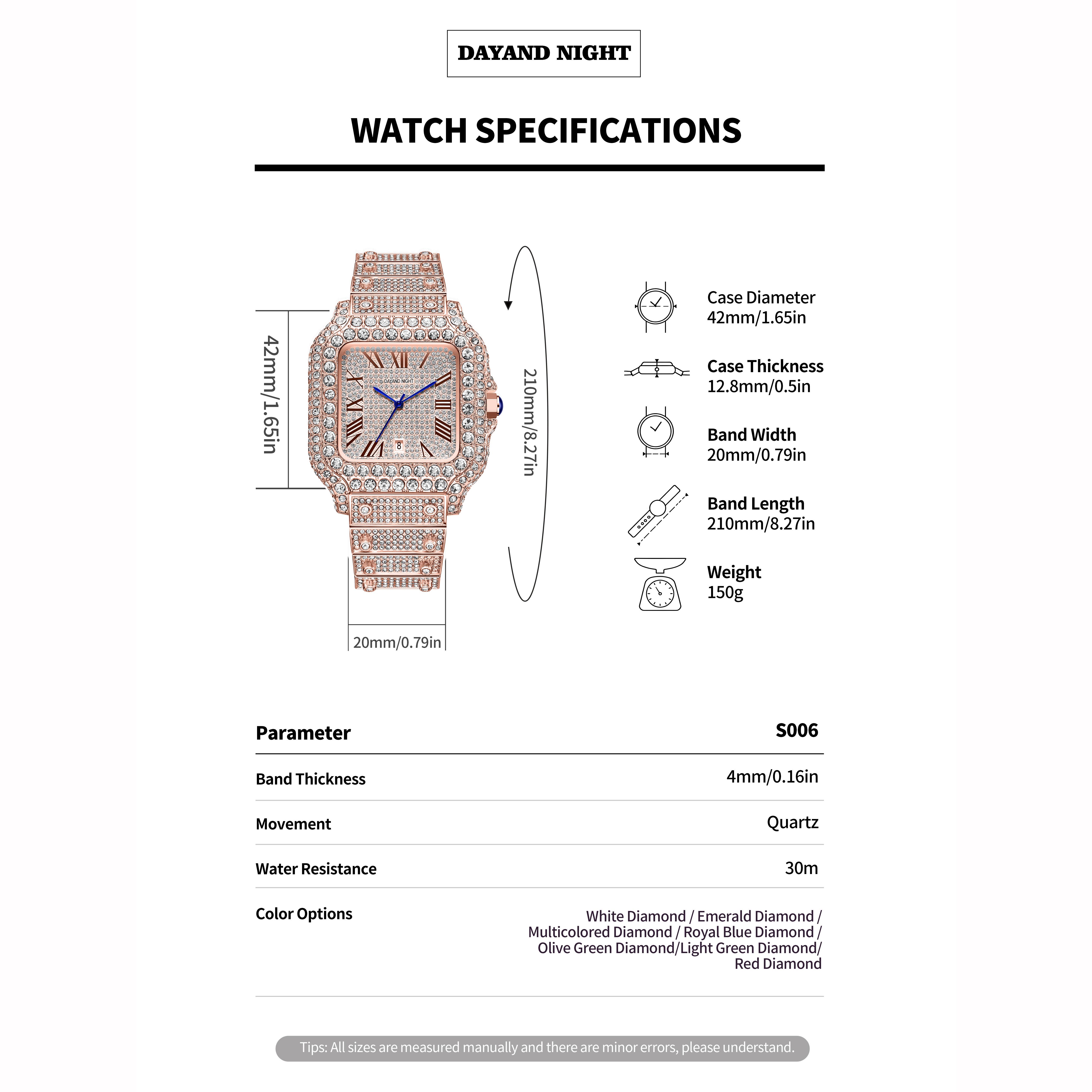 2026 Luxury Iced Out Watch for Men & Women | Unisex Full Diamond Quartz Watch | Super Shiny Gift for Business Events, Banquets, Valentine’s Day, Anniversaries and Christmas