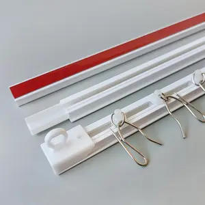 Self Adhesive Curtain Track, Ceiling Track Set- No Drill, No , Ceiling Mount, Adhesive Curtain Rod, Easy to install curtain rails (8.0FT/96.8IN)