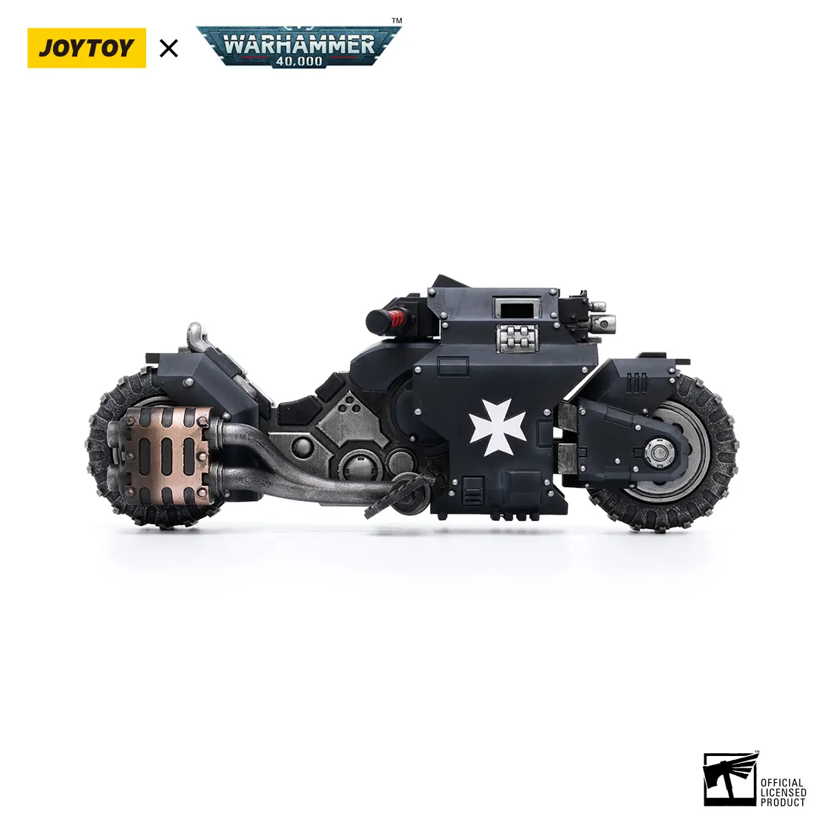 JOYTOY Official Licensed Warhammer 40000 1/18 Iconic Black Templars Outriders Motorcycle Action Figures, Non-Toxic, Iconic Design, No Warning Applicable, 12+ Collectible Gifts (JT2856)