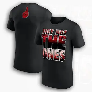 🤼‍♂️[Graphic Tee][100%cotton]Jimmy Uso "They Not The Ones" Graphic T-Shirt – Men’s Wrestling Fan Apparel, The Uso Bloodline Wrestling Gear, 100% Cotton Soft Comfortable Classic Fit Tee, Unisex Casual WWE Fan Shirt, Gift for Wrestling Fans