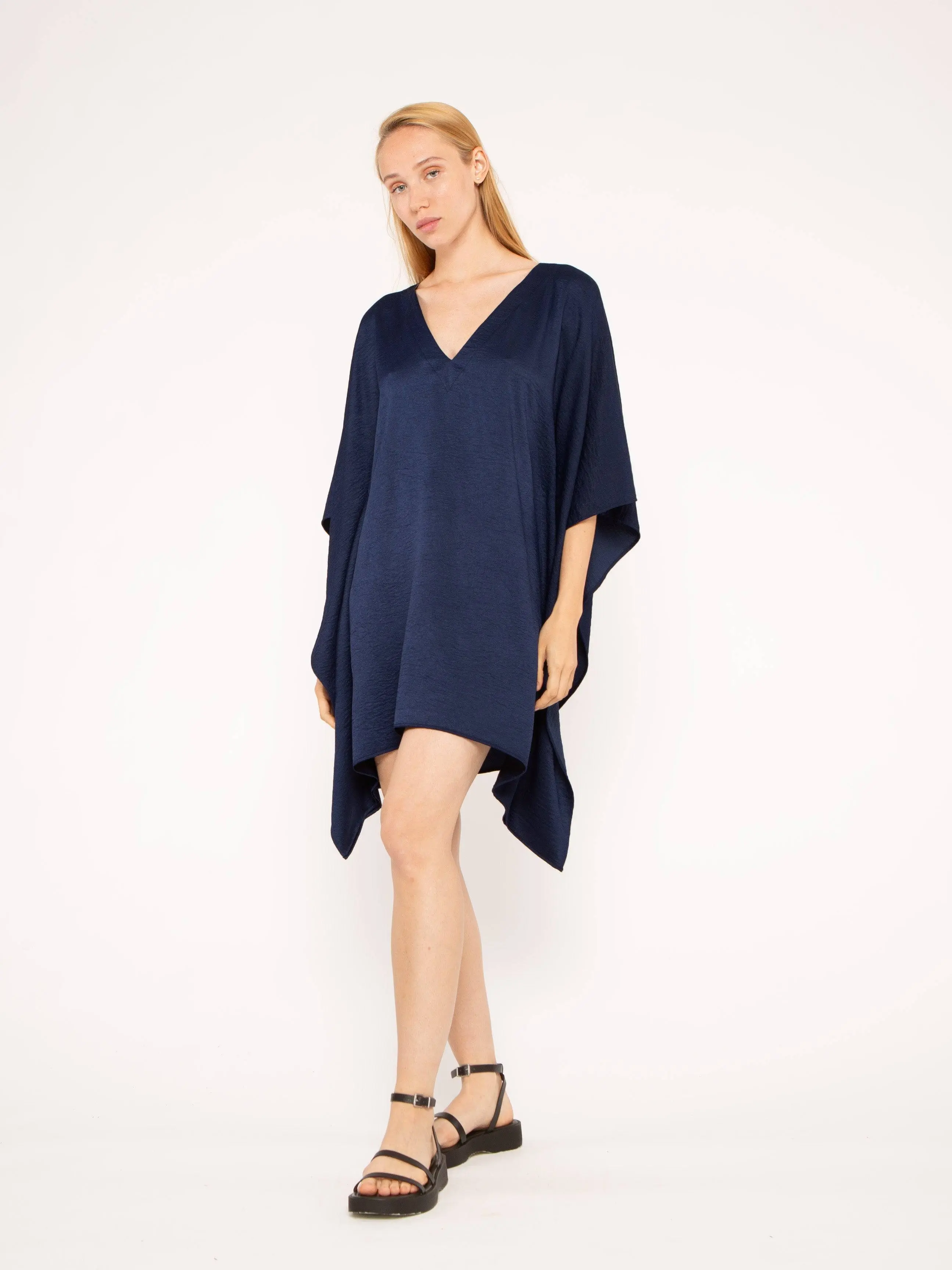 Satin Crepe Short Caftan - Wholesale