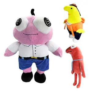 Smiling Friends Alan Plush Toy Soft Cuddly Stuffed Doll for Fans Collectible Cartoon Character Decor for Bed Desk Office White Purple 23cm Yellow 30cm Red 34cm