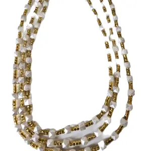 Gild Waist Bead Collection, Cream Accent