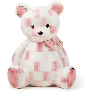 Rosy ceramic bear bank decorative piggy bank for saving money