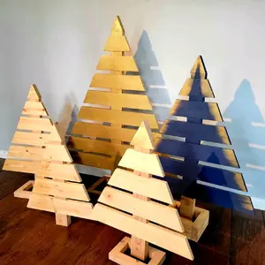 Decorative Wooden Christmas Tree, Christmas Decorations, Colorful, Customizable