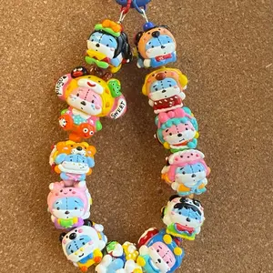 Unique Handcraft Cartoon Eeyore Beads Keychain - Phone Charm and Bag Charm - Smartphone, Accessories