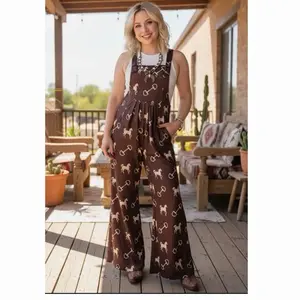 Western Chic wide Leg Jumpsuit