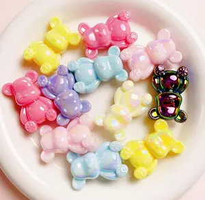 20PCS Bear Beads for Pens 23 * 22MM Colorful Adorable Design Beads for Pen Accessories Perfect for Pen Accessories & Bead Making