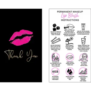 BRAWNA - Lip Blush Aftercare Thank You Cards - PMU Supplies - Assorted