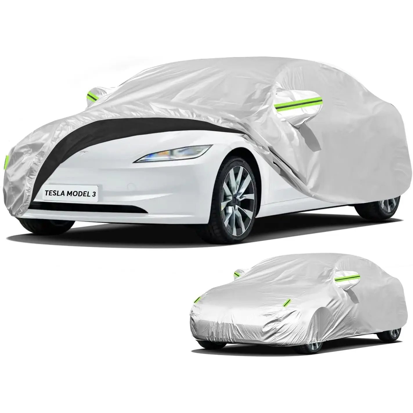 Custom Fit Car Cover for Tesla Model 3, All-Weather Protection, Anti-Scratch, Waterproof Blocks Rain/Sun/Snow/Dust