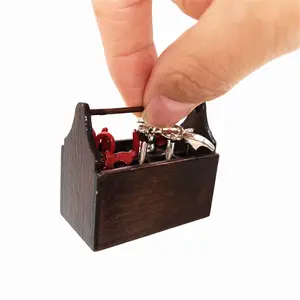 7 Pack 1:12 Miniature Hammer Screwdriver and Repair Tools for Dollhouses Miniature Garden Scene Repair and Gardening Props Model Accessories Handcrafted Models for Dollhouse Enthusiasts