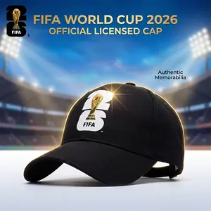 FIFA Commemorative Edition 2026 World Cup Trophy Silhouette Hat in White Green Black Collectible Fan Gear, Baseball Cap,victory cap,casual team cap
