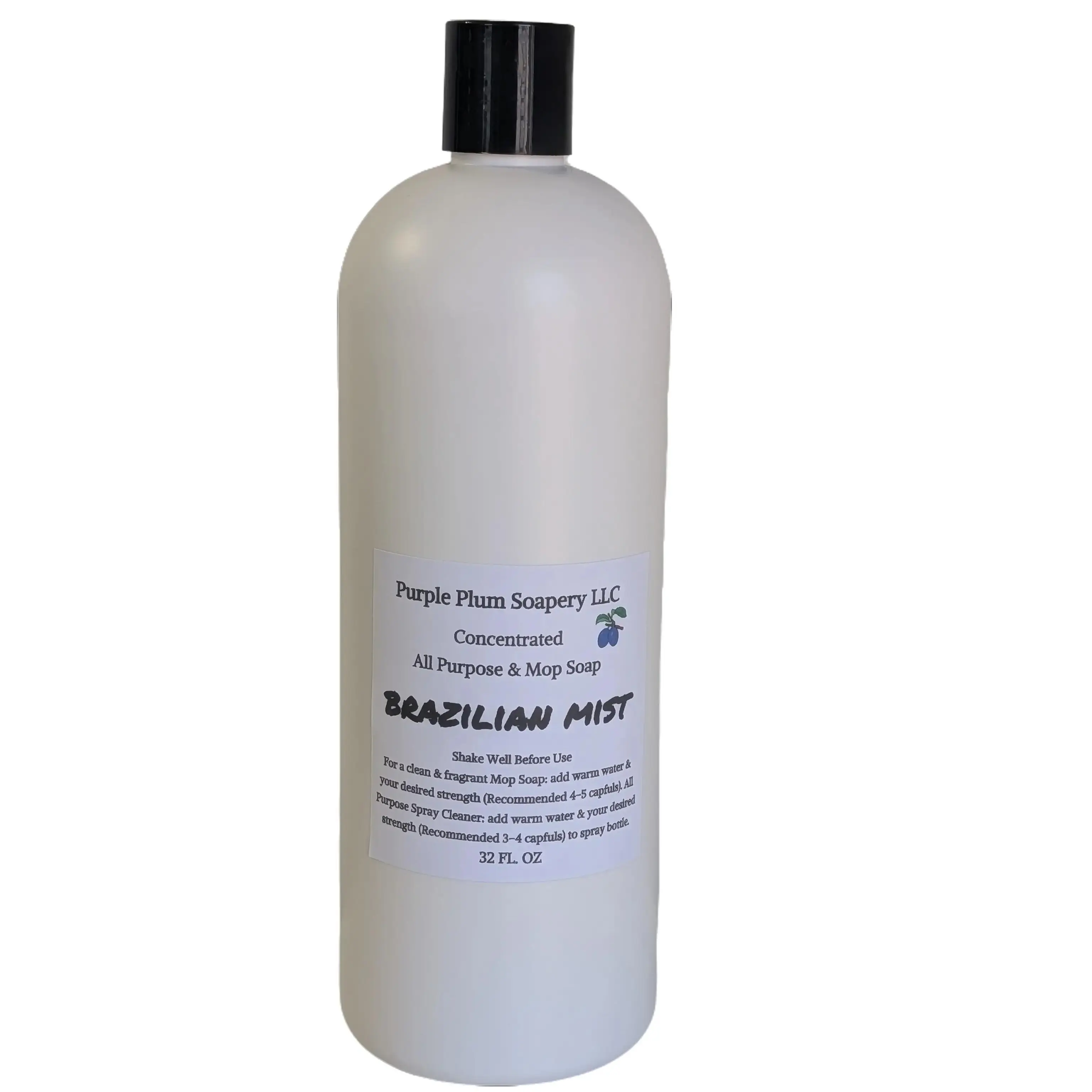 Purple Plum Soapery LLC Concentrated All Purpose & Mop Cleaner Liquid Formula 32 FL OZ Scented Rinse-Free Cleaning Solution