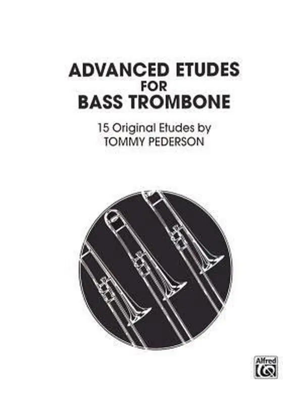 USED Book - Advanced Etudes for Bass Trombone by Tommy Pederson (Paperback) - english