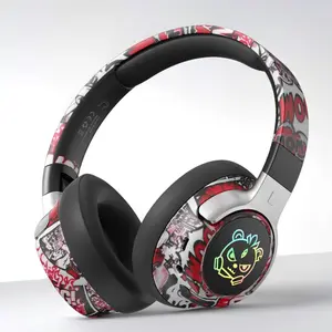 5.3 Wireless Gaming Headphones, Bluetooth 5.3 Over-Ear Headset with Stereo Sound, Foldable Lightweight Design for Music Sports PC Mobile Phone, 50H Playtime, Type-C Charging for PC/Phone/Sport