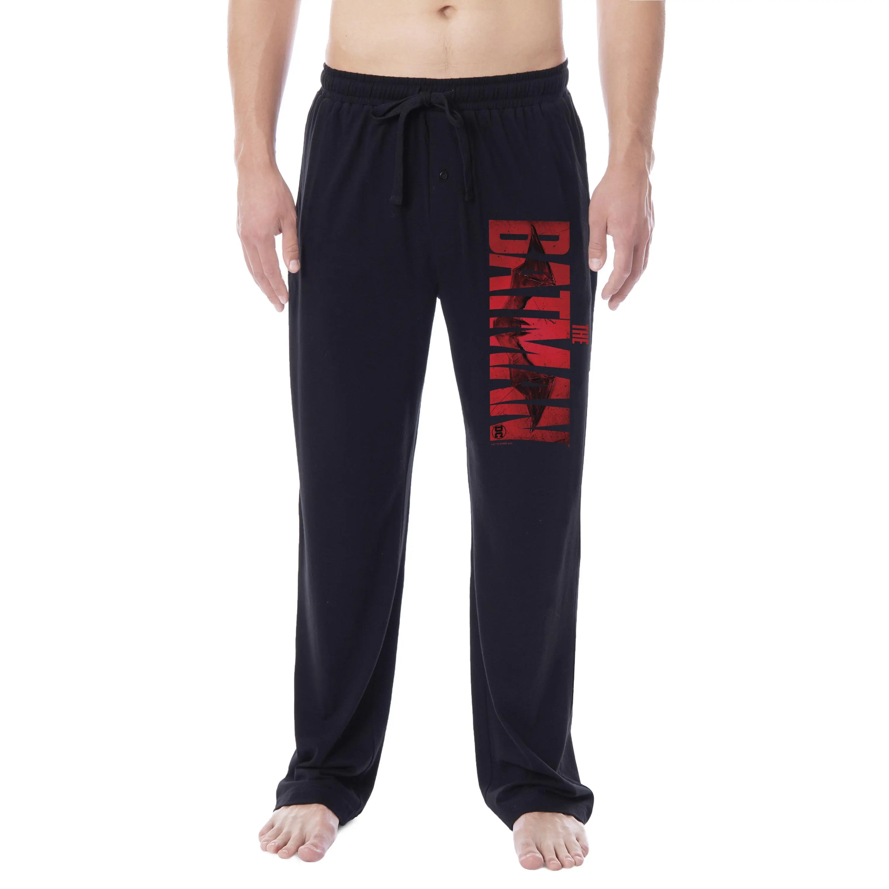 DC Comics Men's The Batman Movie Logo Adult Loungewear Pajama Pants
