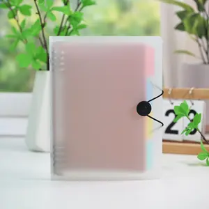 A5-PP Non-Irritating Notebook Cover Set with 4 Detachable Dividers, Simple Design Notebooks & Hand Account Book Covers