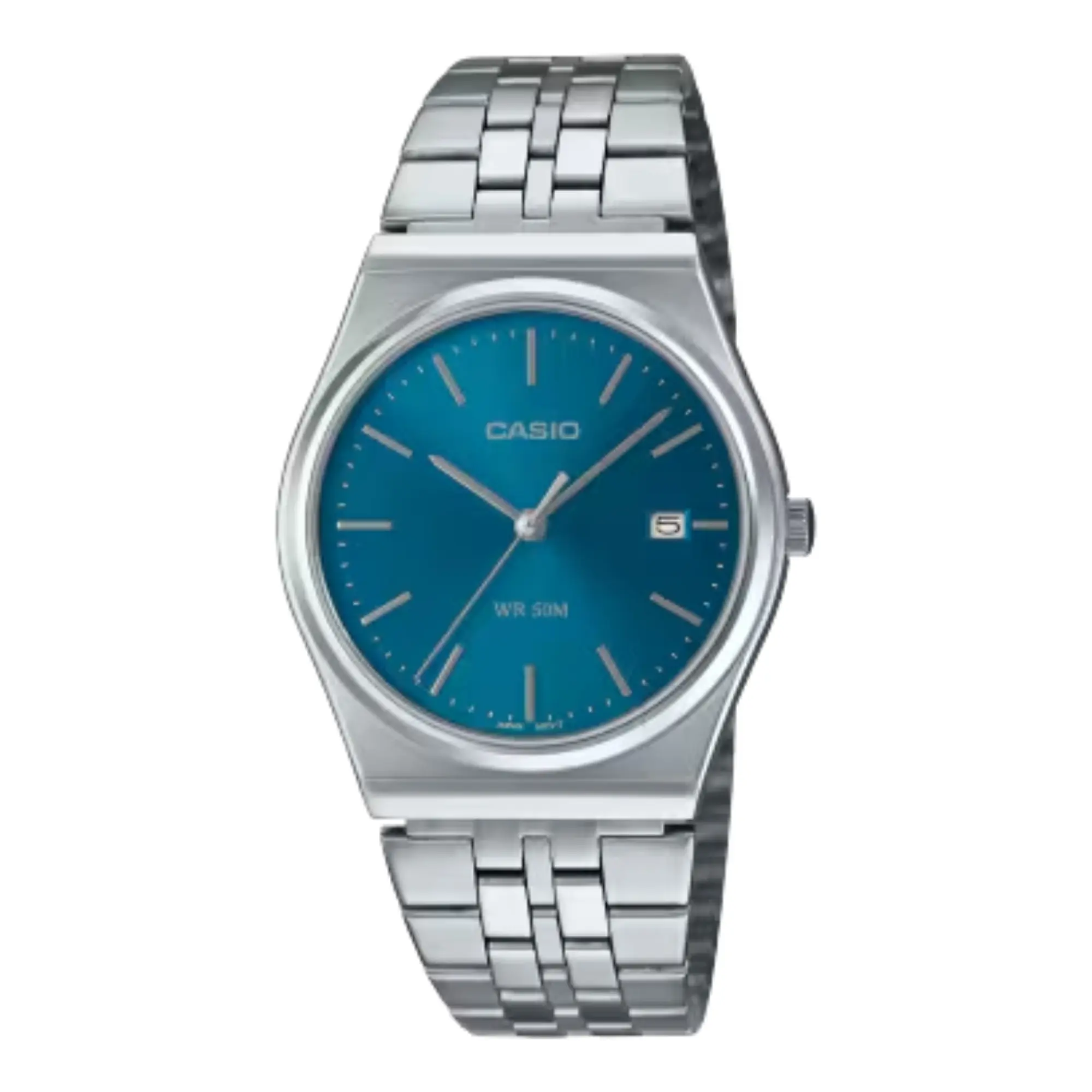 Casio Men’s Stainless Steel Watch with Blue Dial - MTP-B145D-2A2VDF