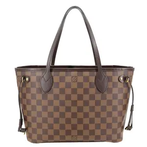 Pre-owned Louis Vuitton Damier Ebene Shoulder Bags Neverfull PM Tote Shoulder Bag Brown
