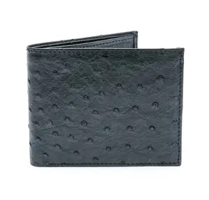 Genuine Ostrich Leather Mens Billfold Cc