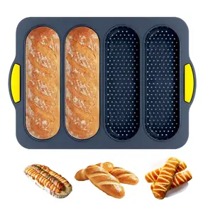 Bread Loaf Baking Mold, 4 Wave Pattern Bread Pan, Hot Dog Grill Tool, Burger Toast Tray, DIY Sandwich Baker, Kitchen Accessories