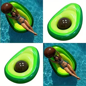 1 avocado pool float ball - adult inflatable PVC sofa, fun swimming party accessory, bright green and brown design, perfect for pool parties and relaxation, adult pool float