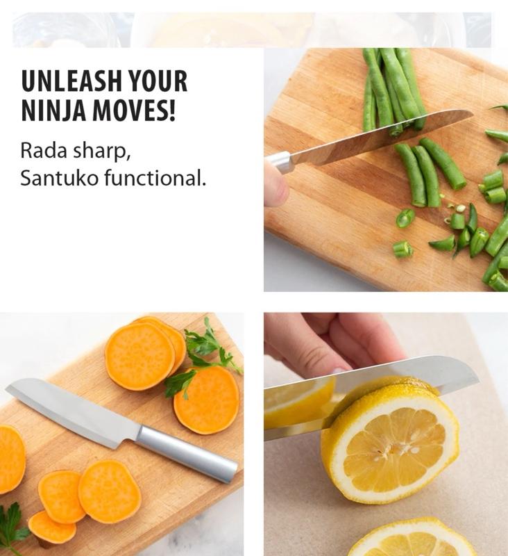 Rada Cutlery Cooks Utility Knife with Stainless Steel Body, Durable Design for Versatile Cooking and Preparation