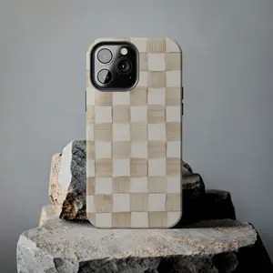 Mackenzie Childs Mocha Check Phone Case for iPhone