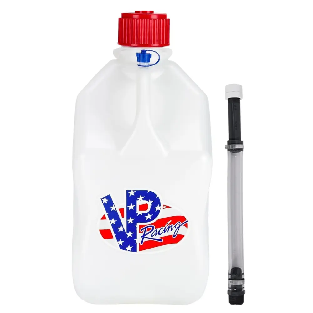 VP Racing 35221-CA 5.5 Gallon Square Patriotic Motorsport Jug, 14" Deluxe Hose