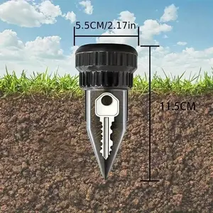 Hidden simulated sprinkler key and money storage box to prevent loss