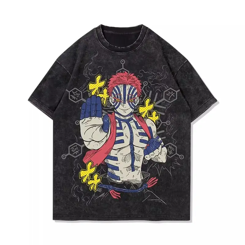 Oversized Y2K Stone Wash T Shirt Washed Texture Fashion Tee  Tshirt