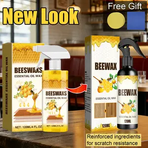 TrueRelief Beeswax Wood Polish Spray 120ml | Natural Shine & Protection for Furniture, Floors, Cabinets – Non-Greasy, Anti-Dust Finish