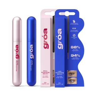 groa Lash & brow Serum Set - Prostaglandin-Free Peptide Formula for Longer Fuller Healthier Lashes in 6 Weeks - 99% Naturally Sourced Ingredients - Dermatologically Tested