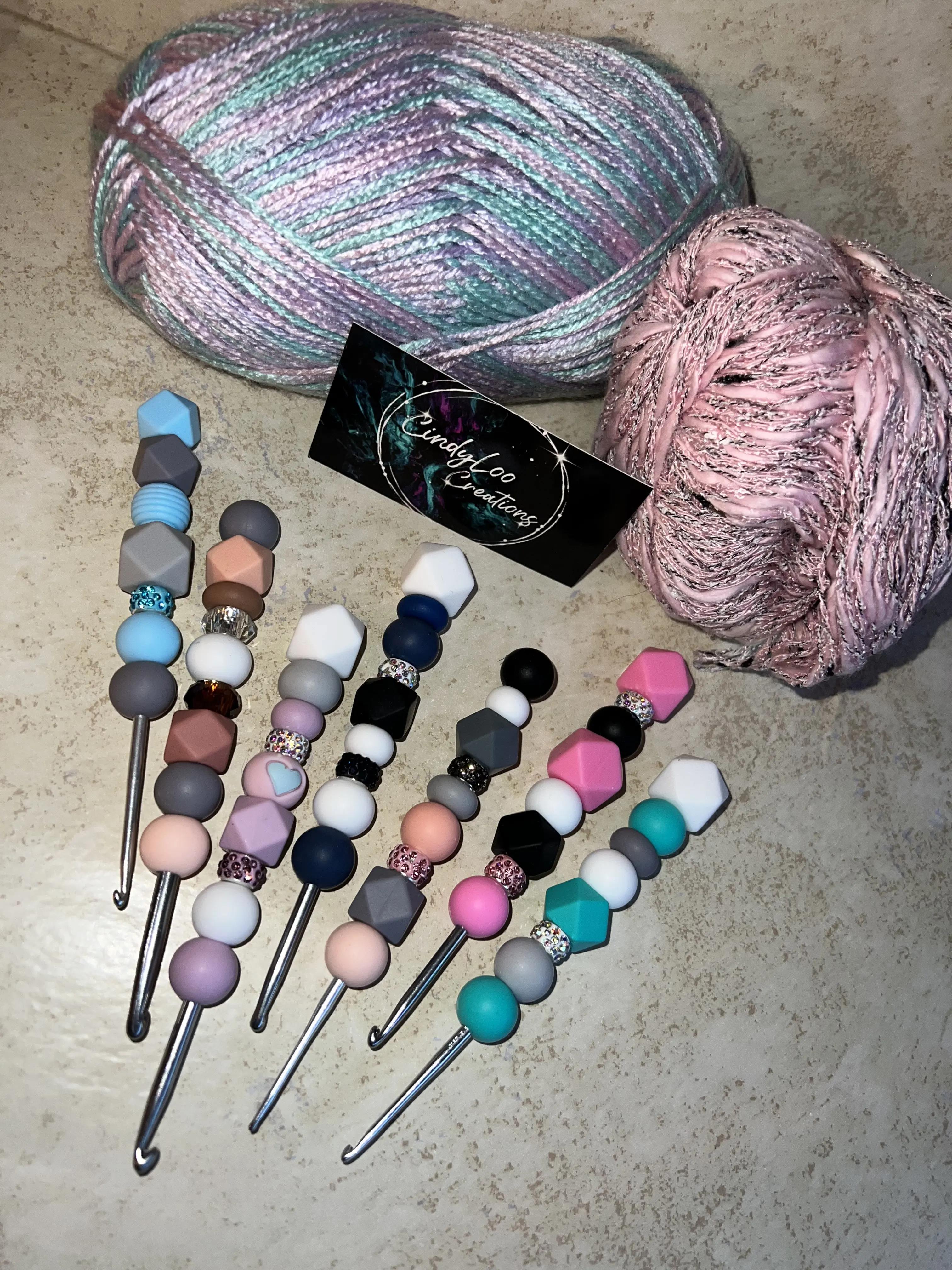 Beaded Crochet Hook set