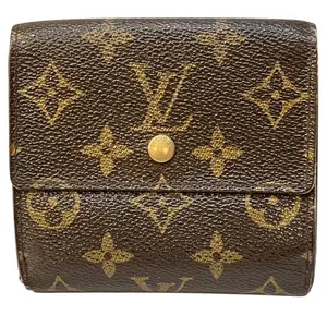 Pre-owned Louis Vuitton Canvas Small Leather Goods Portefeuille Elise Monogram Trifold Wallet